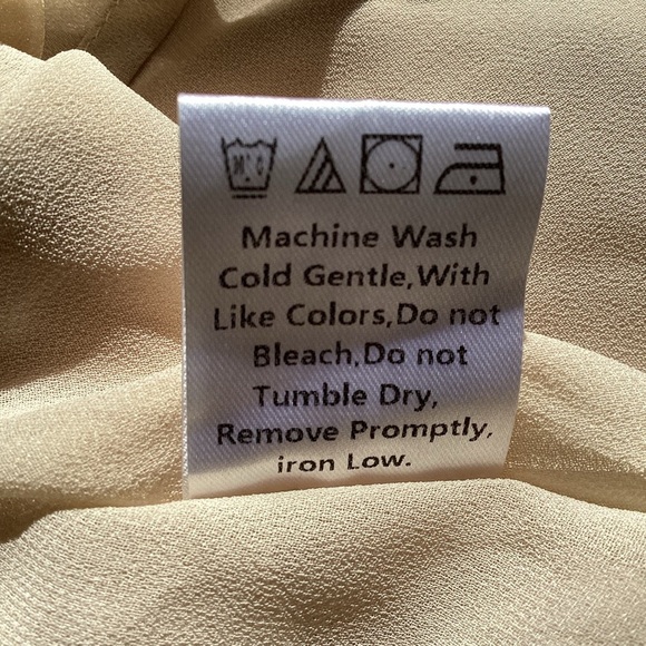 Princess Polly NWT Deliah Champagne Satin Long Sleeve Mini Dress Size 8 - Picture 9 of 9